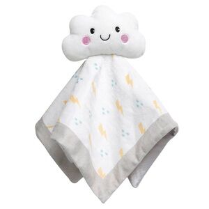 Pearhead Cloud Plush Blanket - White, Yellow, and Gray